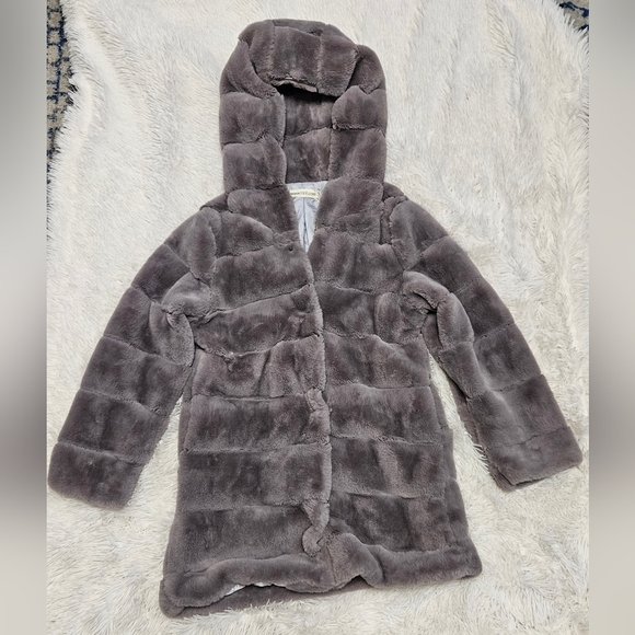New 🔥Last One🔥Chic Faux Fur Parka Hooded Coat Winter Jacket Medium size 6 - Picture 6 of 7
